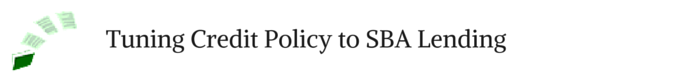 CHG-07-Tuning Credit Policy to SBA Lending